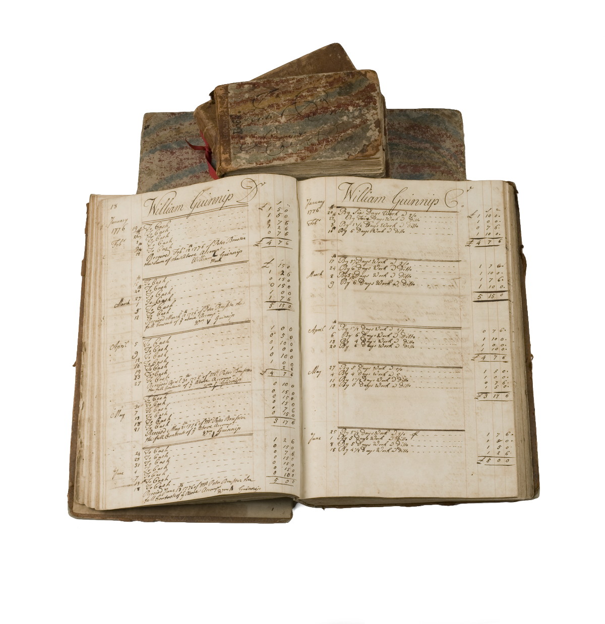 Appraisal: PHILADELPHIAN JOHN BROWNE'S RECEIPT BOOK - RENT RECEIPTS - ACCOUNT