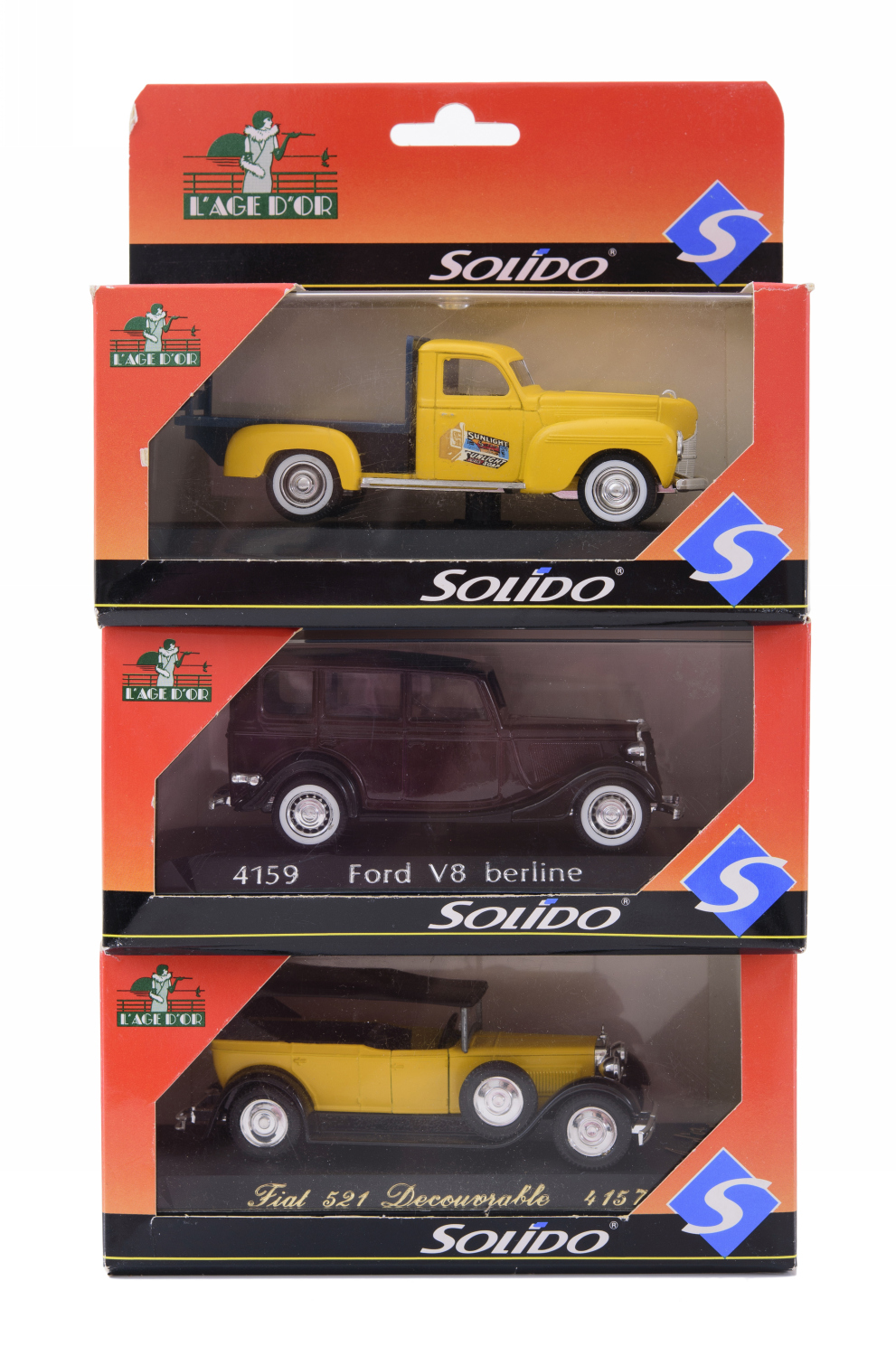 Appraisal: COLLECTION OF SOLIDO L'AGE D'OR MODEL CARS INCLUDING FIAT FORD