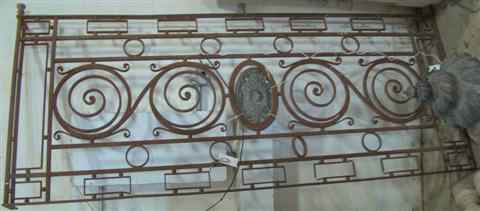 Appraisal: SECTION OF A FRENCH IRON AND BRONZE RAILING circa with