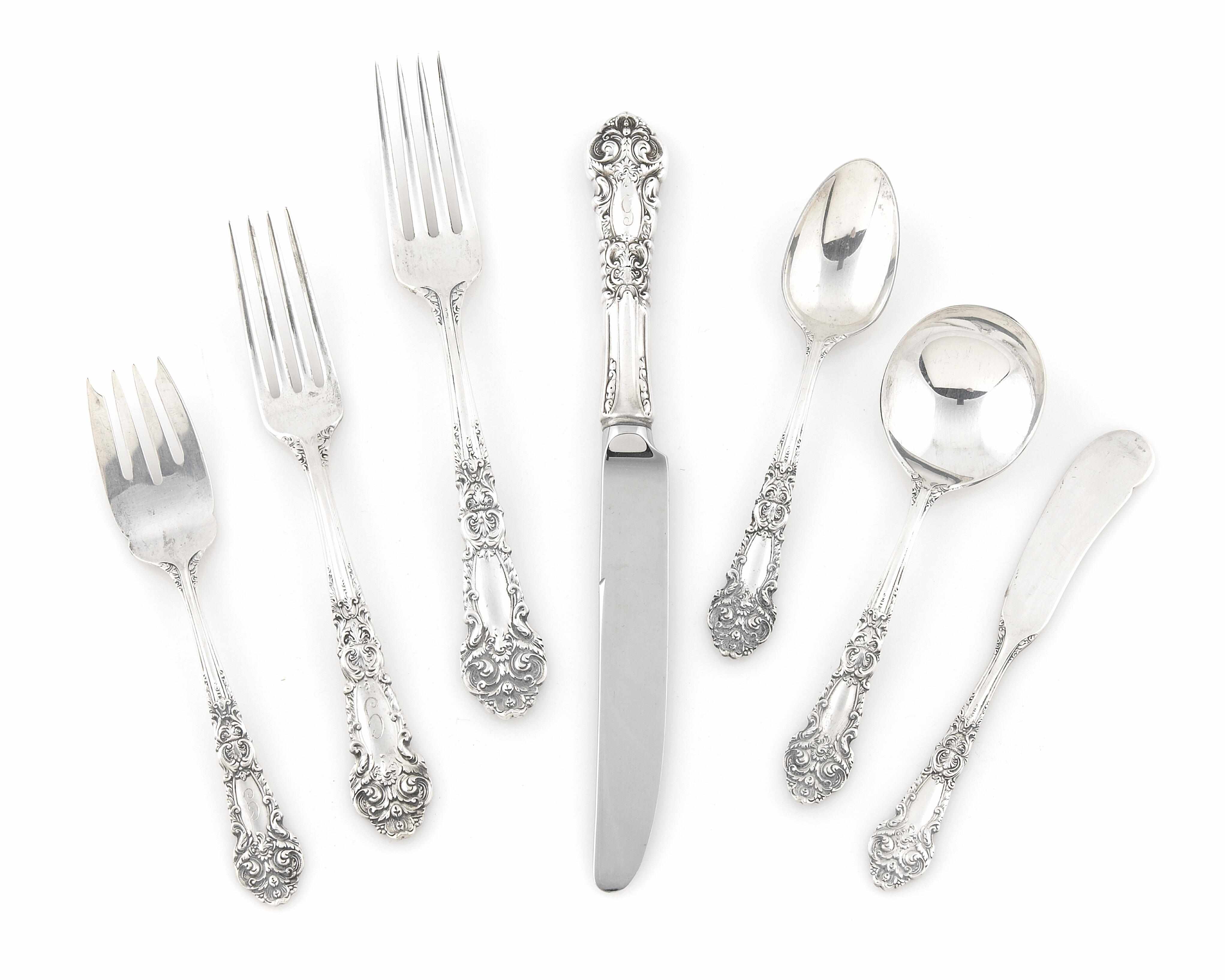 Appraisal: An American sterling silver part flatware service Reed Barton Taunton