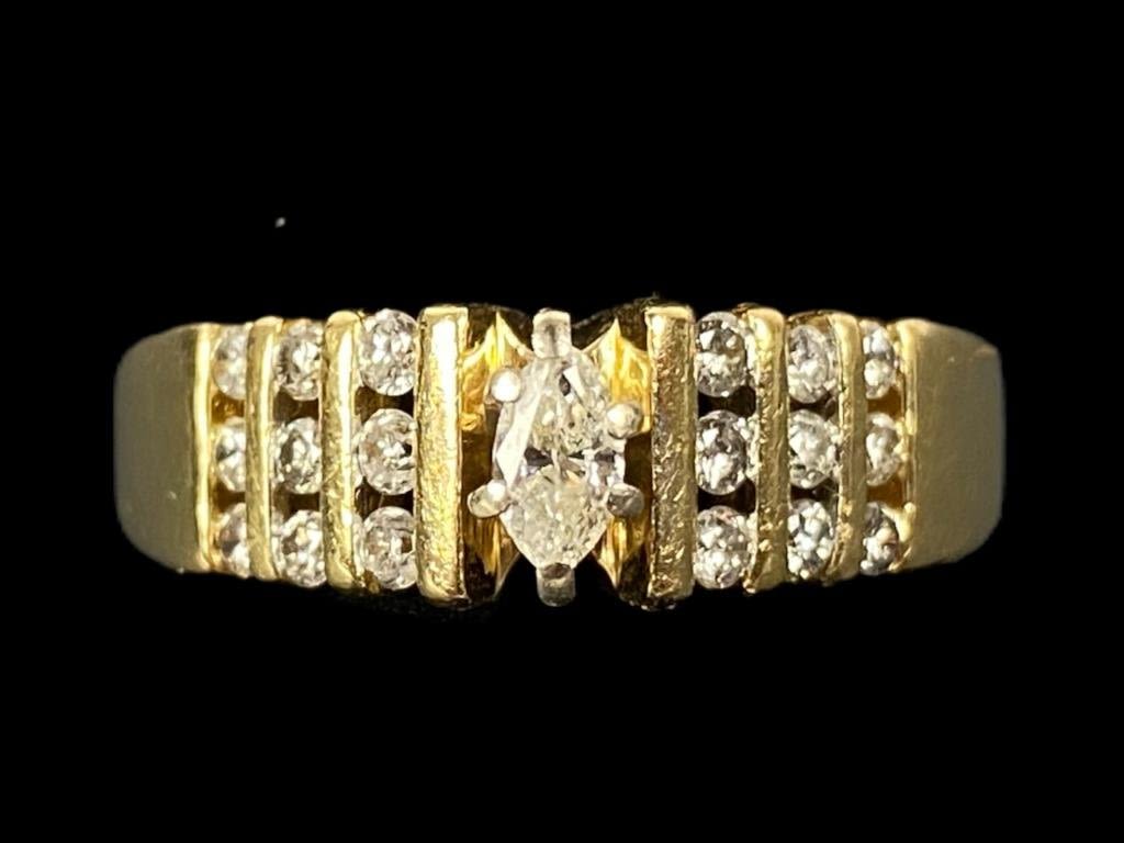 Appraisal: Contemporary k Gold Diamond Engagement RingSet with ct Marquise Diamond