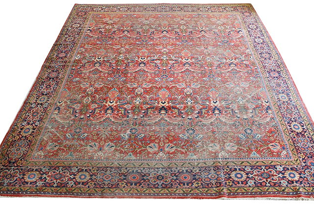 Appraisal: A MAHAL RUST GROUND CARPET with all over repeating foliate