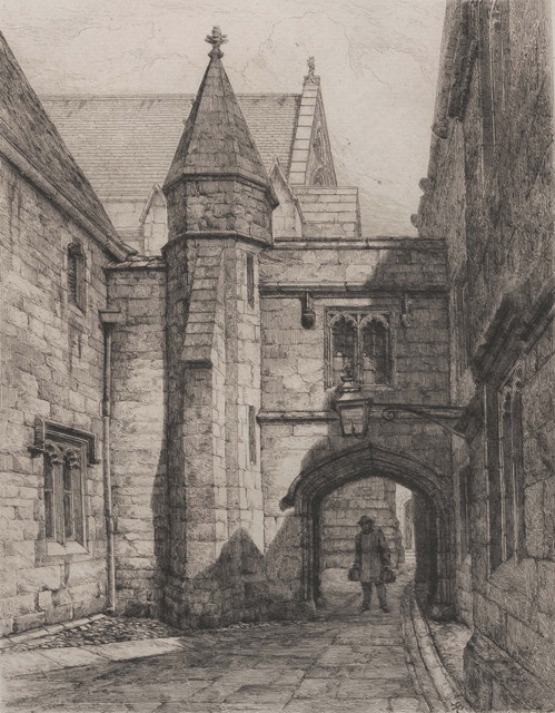 Appraisal: A SMALL ETCHING BY R KENT THOMAS of Merton College