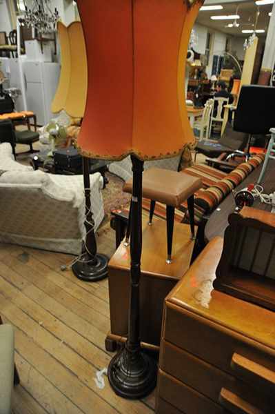 Appraisal: A STANDARD LAMP WITH SHADE