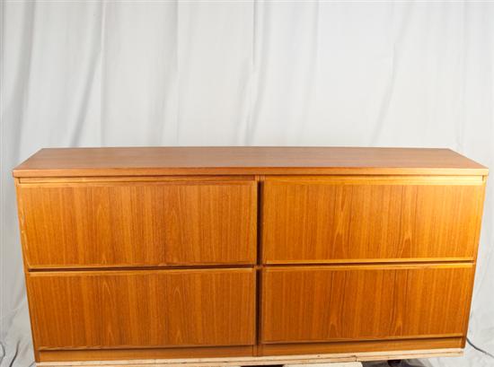 Appraisal: Unit with File Drawers and Rollers H W D