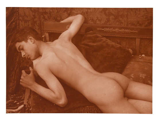 Appraisal: PLUSCHOW GUGLIELMO - Untitled nude figure lying on day bed