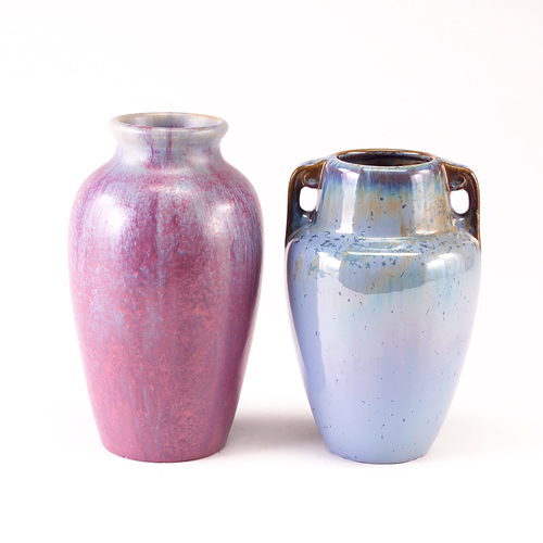 Appraisal: FULPER Two vases one in grey Wistaria Matt flambe glaze