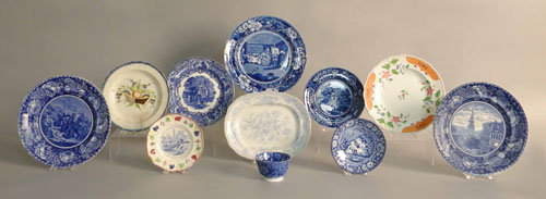 Appraisal: Group of Staffordshire pearlware and creamware th c to include