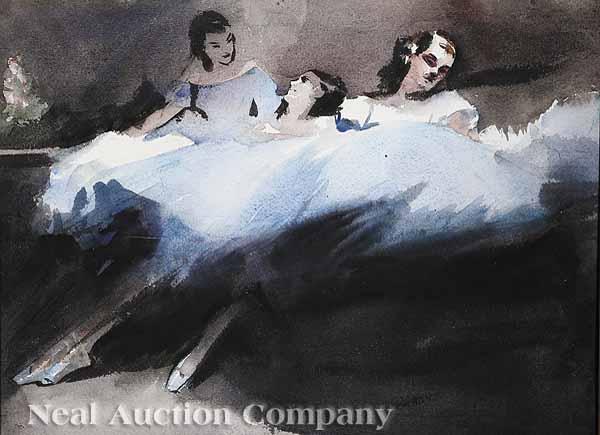 Appraisal: Arthur Stewart American Alabama - At Rest Ballerina Series watercolor