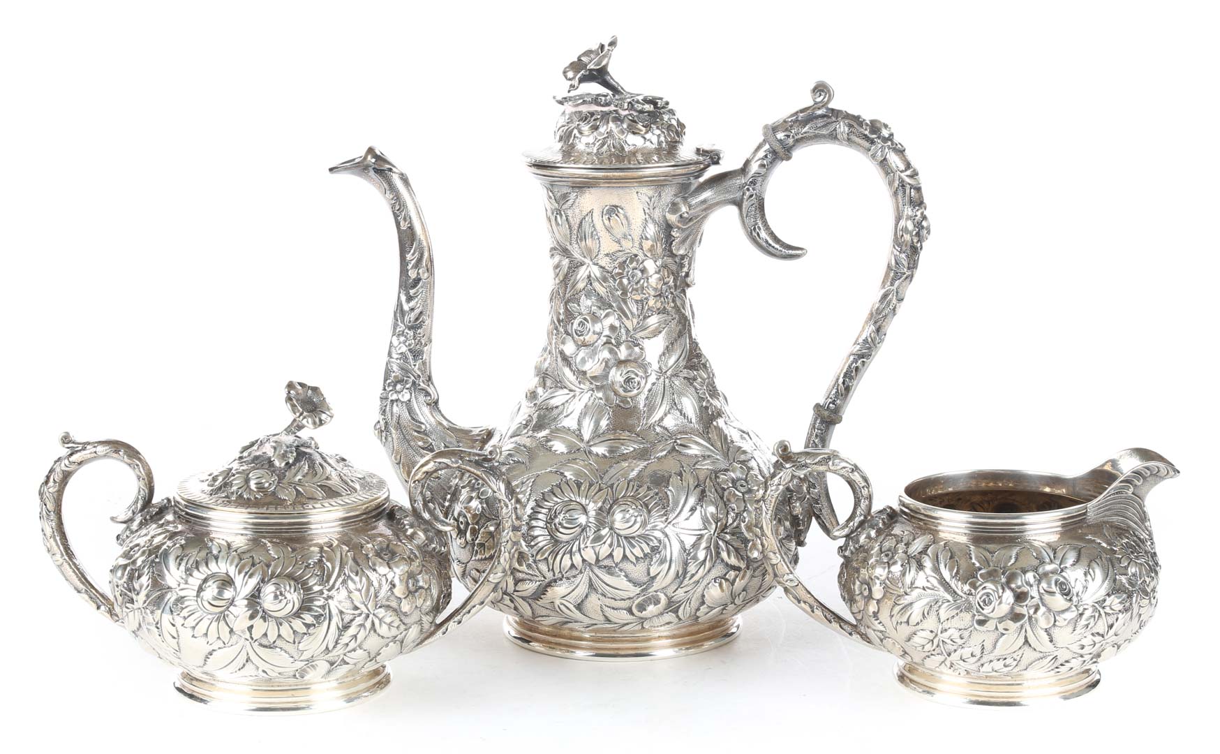 Appraisal: Kirk Repousse sterling -piece coffee set first half - th