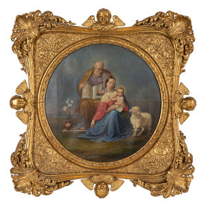 Appraisal: Continental School TH CENTURY The Holy Family painted in the