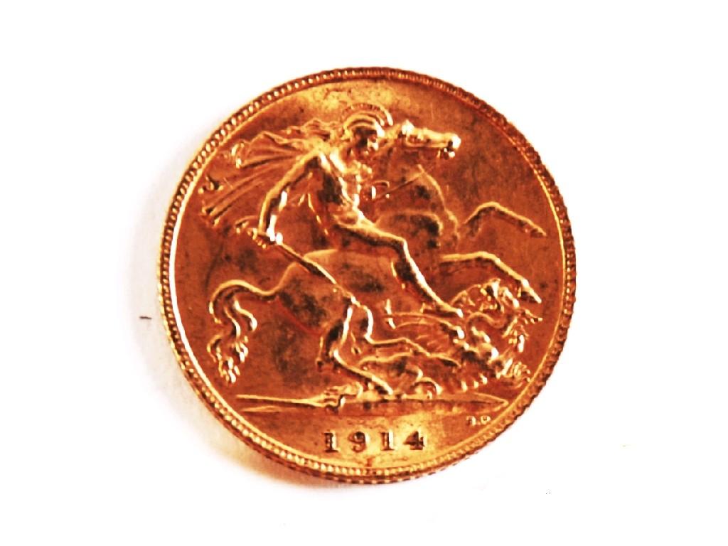 Appraisal: GEORGE V GOLD HALF SOVEREIGN EST -