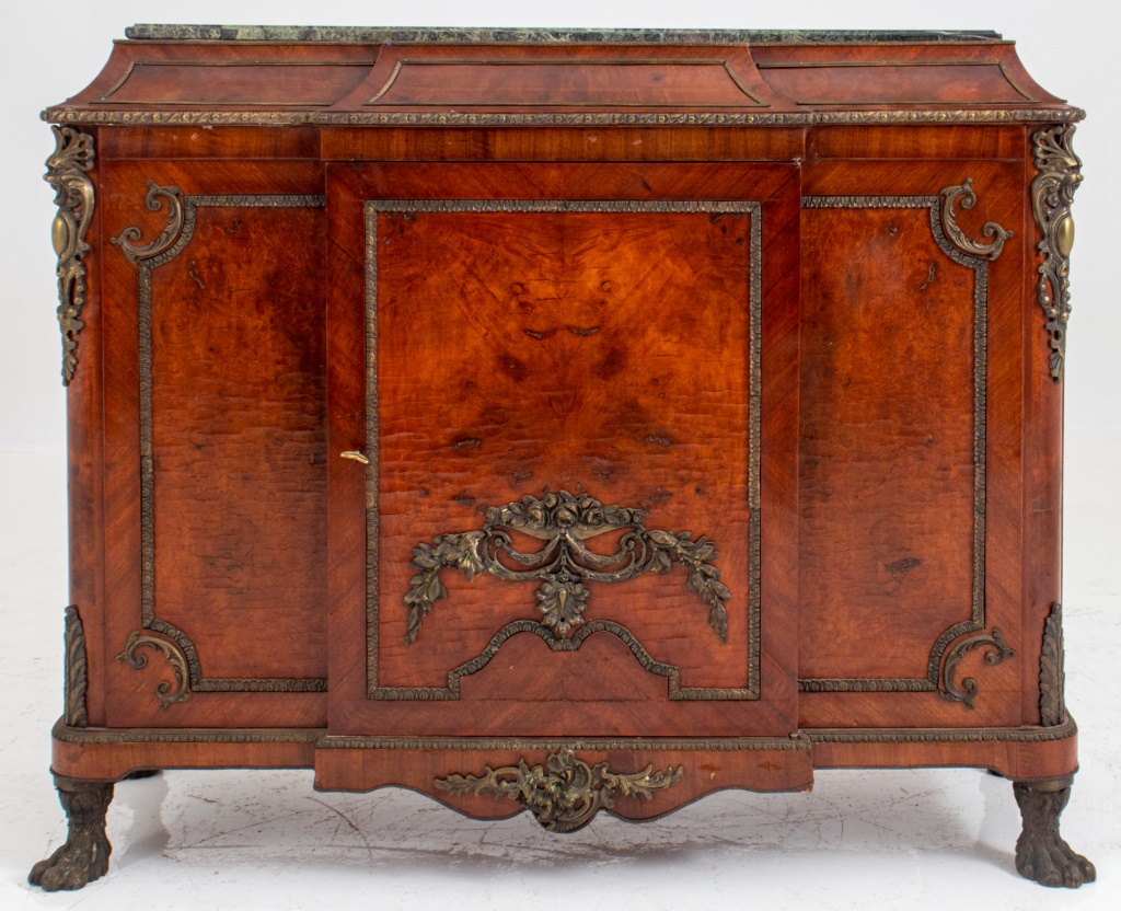 Appraisal: LOUIS XIV REGENCE REVIVAL TALL SIDE CABINET Louis XIV Regence