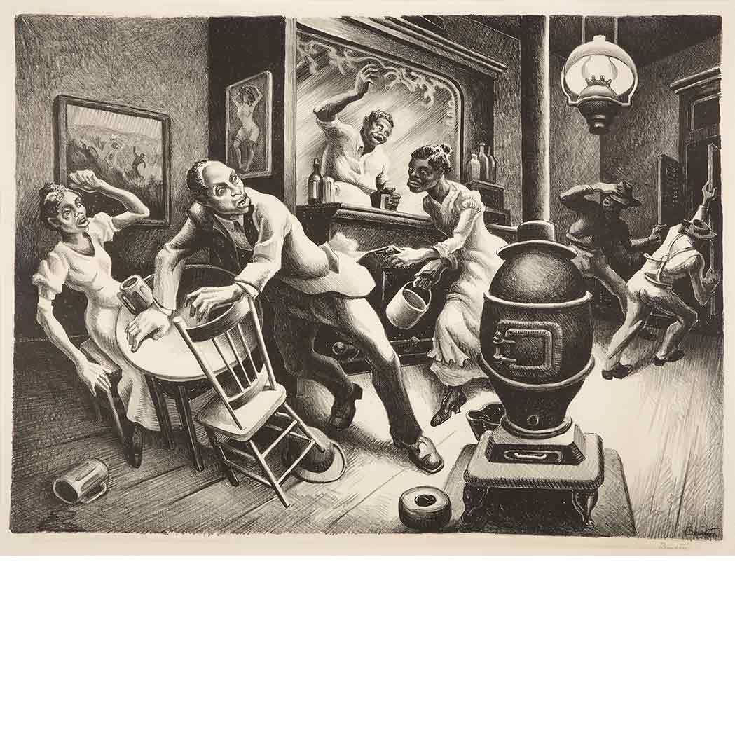 Appraisal: Thomas Hart Benton - FRANKIE AND JOHNNIE FATH Lithograph signed