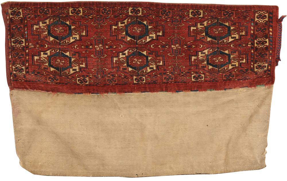 Appraisal: Fine Tekke Six Gul Torba with silk highlights Turkestan ca