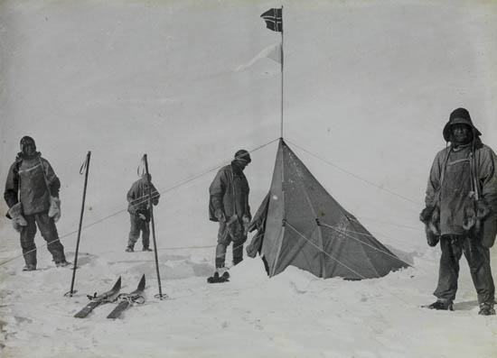 Appraisal: ANTARCTICA Forestalled Amundsen's Tent at South Pole Silver print x