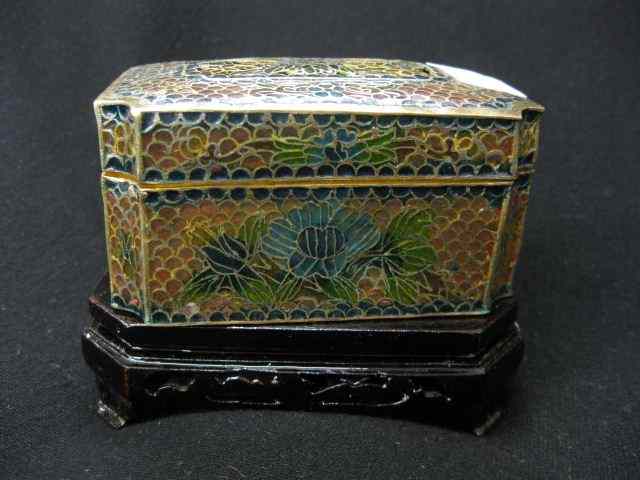 Appraisal: Chinese Plique-a-jour Cloisonne Box openwork top '' x '' excellent