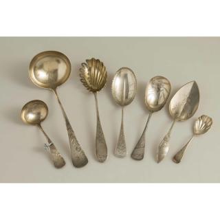 Appraisal: Assorted Vanderslice Silver Serving Pieces Seven assorted Vanderslice silver serving