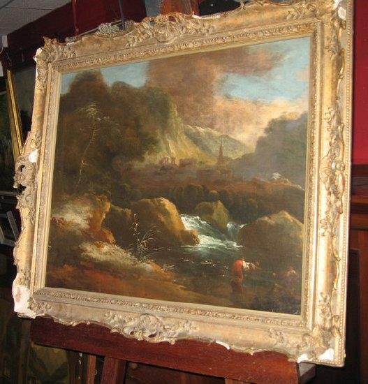 Appraisal: th th Century Italian School Figures in a River Landscape