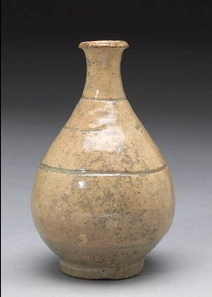 Appraisal: A small buncheong ware wine bottle Joseon Dynasty th Century