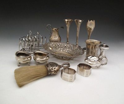 Appraisal: A mixed lot of silver items various dates and makers