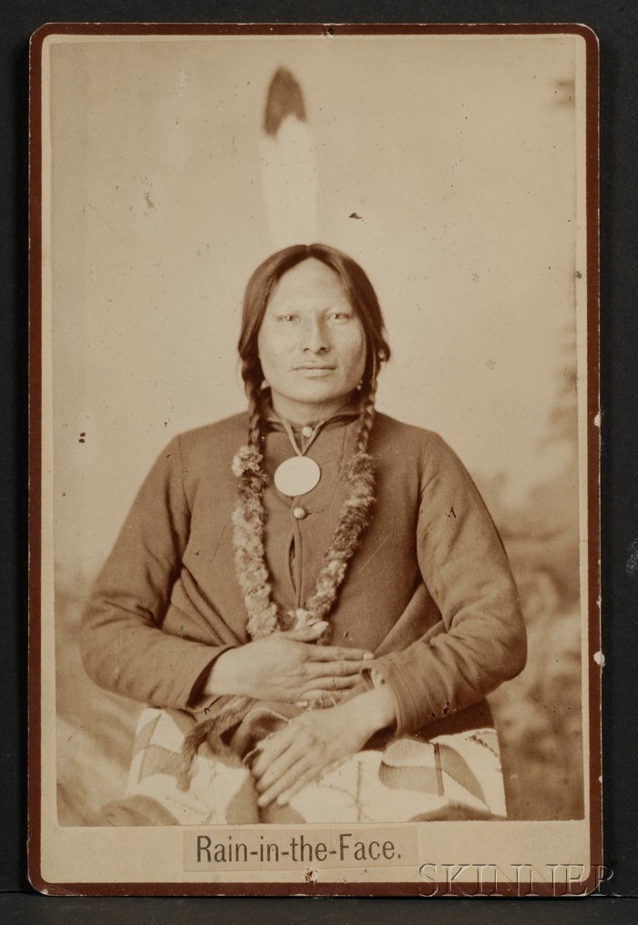 Appraisal: Cabinet Card of Rain in the Face D F Barry