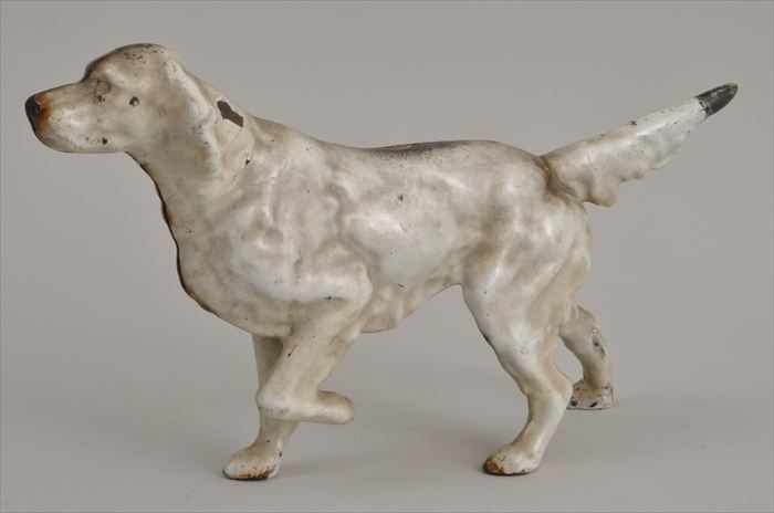 Appraisal: PAINTED CAST IRON SETTER-FORM DOOR STOP x in