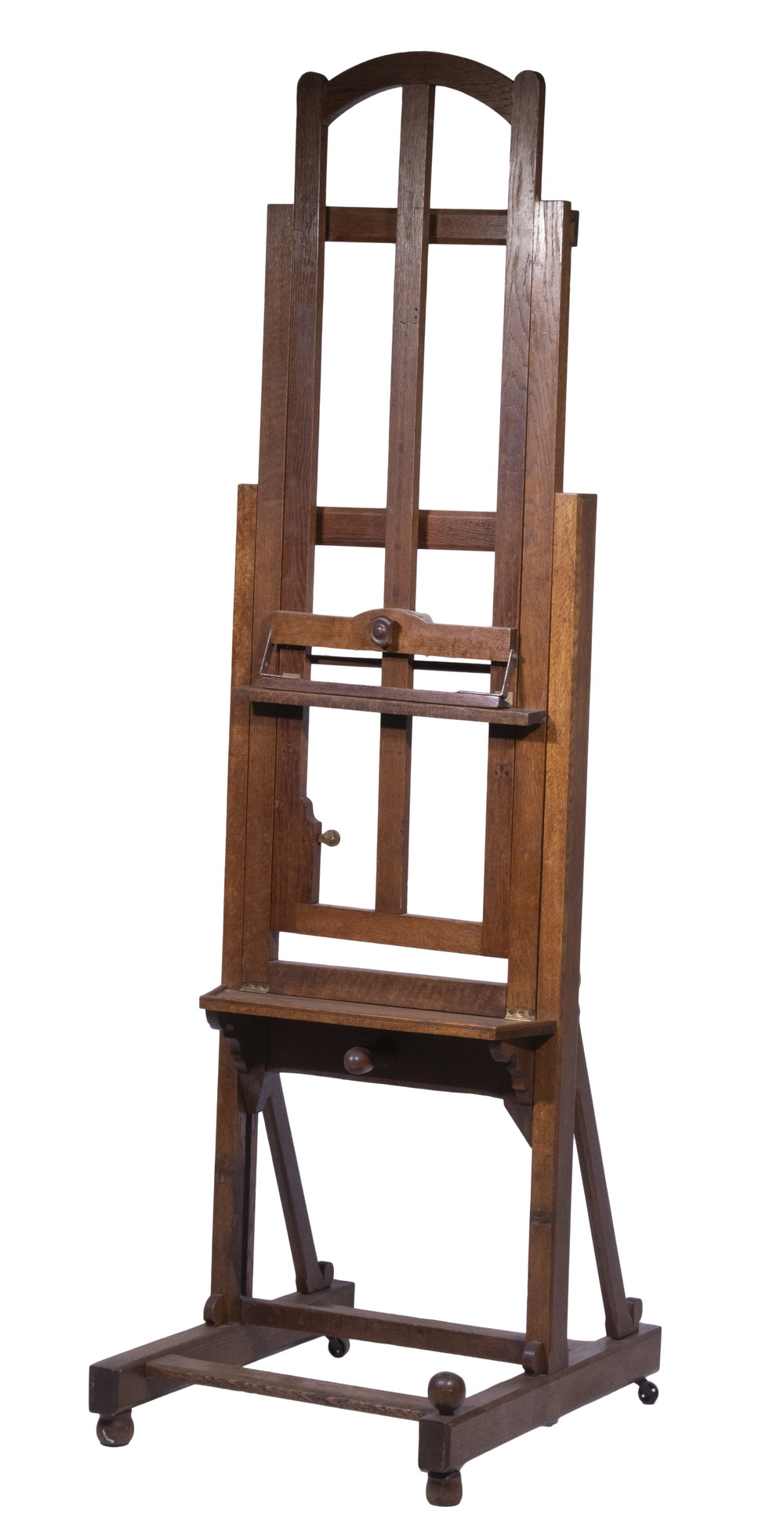 Appraisal: OAK ARTIST EASEL Arts Crafts Period Floor Standing Studio Easel