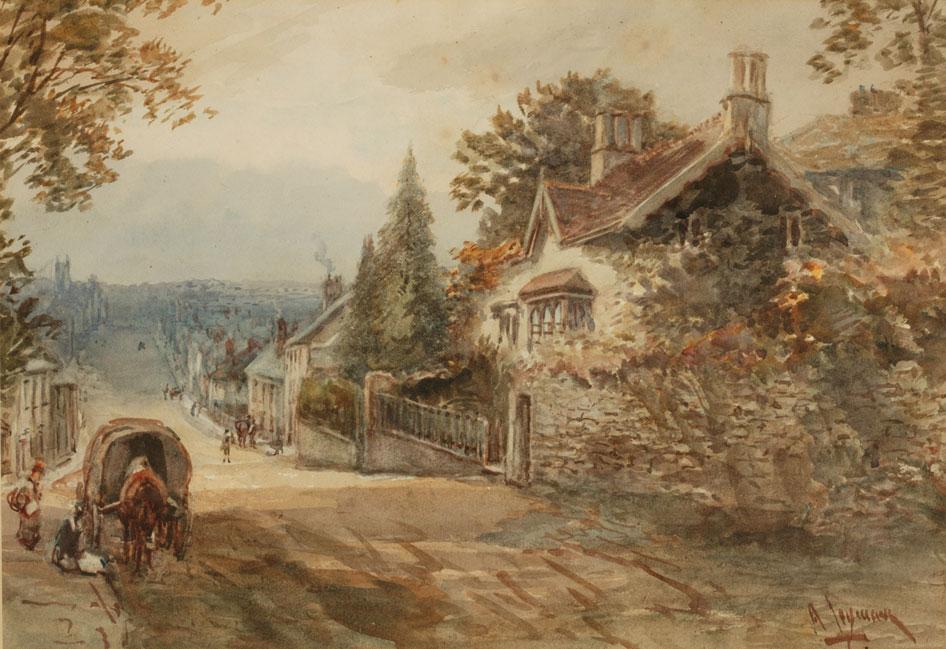 Appraisal: ALFRED LEYMAN A view of Honiton Devon from the west