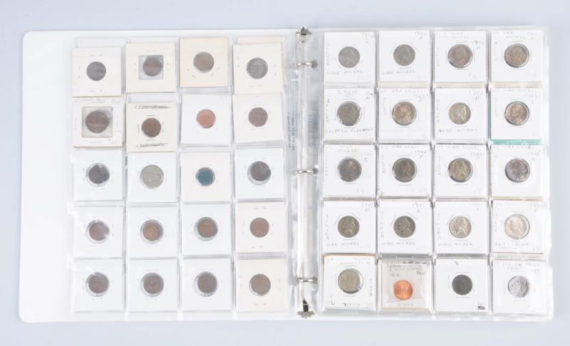 Appraisal: Lot Of Assorted Coins In Book Includes Lincoln and Indian