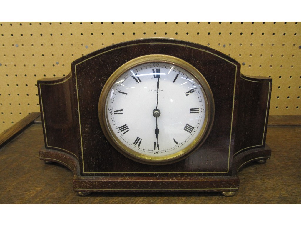 Appraisal: Edwardian mahogany mantel clock Glasgow maker