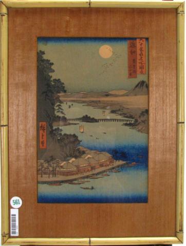 Appraisal: Ando Hiroshige Japan - Color Woodcut ''Night in Autumn'' site