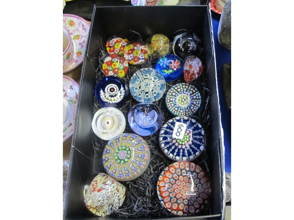 Appraisal: Various paperweights including Caithness miniature ladybird miniature heart Perthshire weights