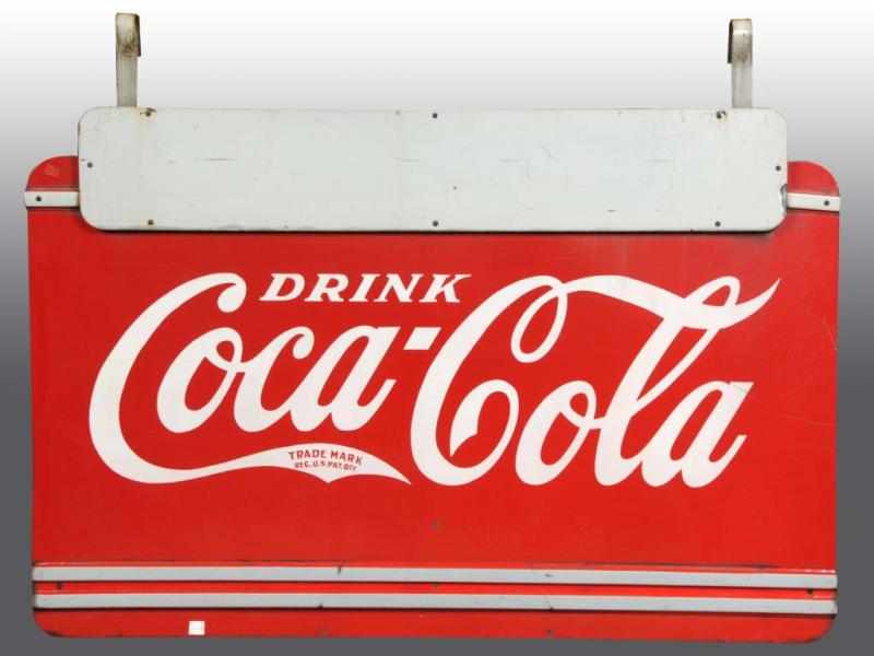 Appraisal: Metal Coca-Cola Hanging -Sided Sign Condition Excellent Plus Size x