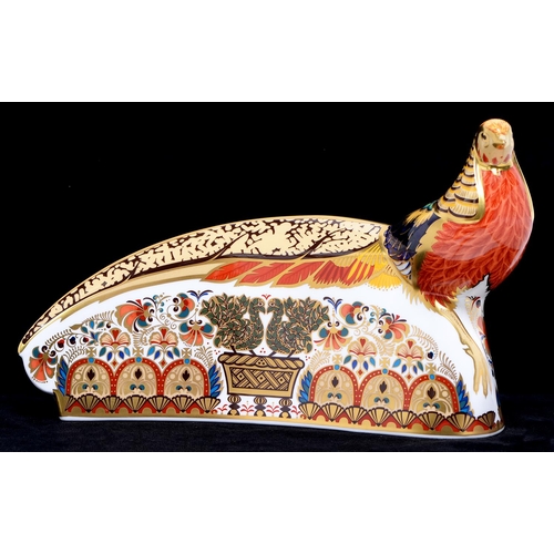 Appraisal: A Royal Crown Derby Harrods Pheasant paperweight commissioned by Doulton