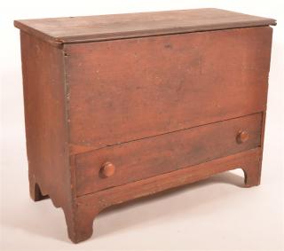 Appraisal: th C NE Lift Lid Blanket Chest th C NE