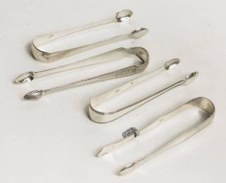 Appraisal: Sterling Silver Asst Tongs OT Gross