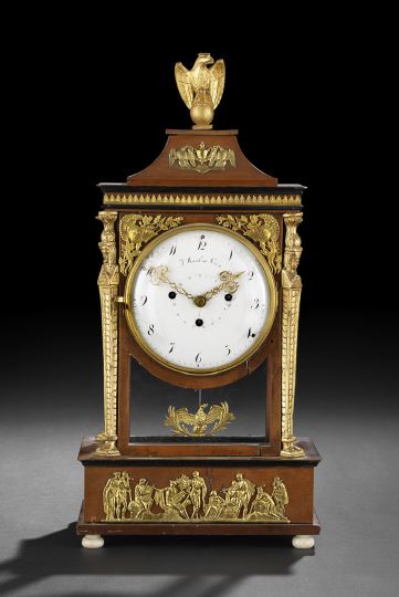 Appraisal: Attractive J Staub Vienna Mantel Clock second quarter th century