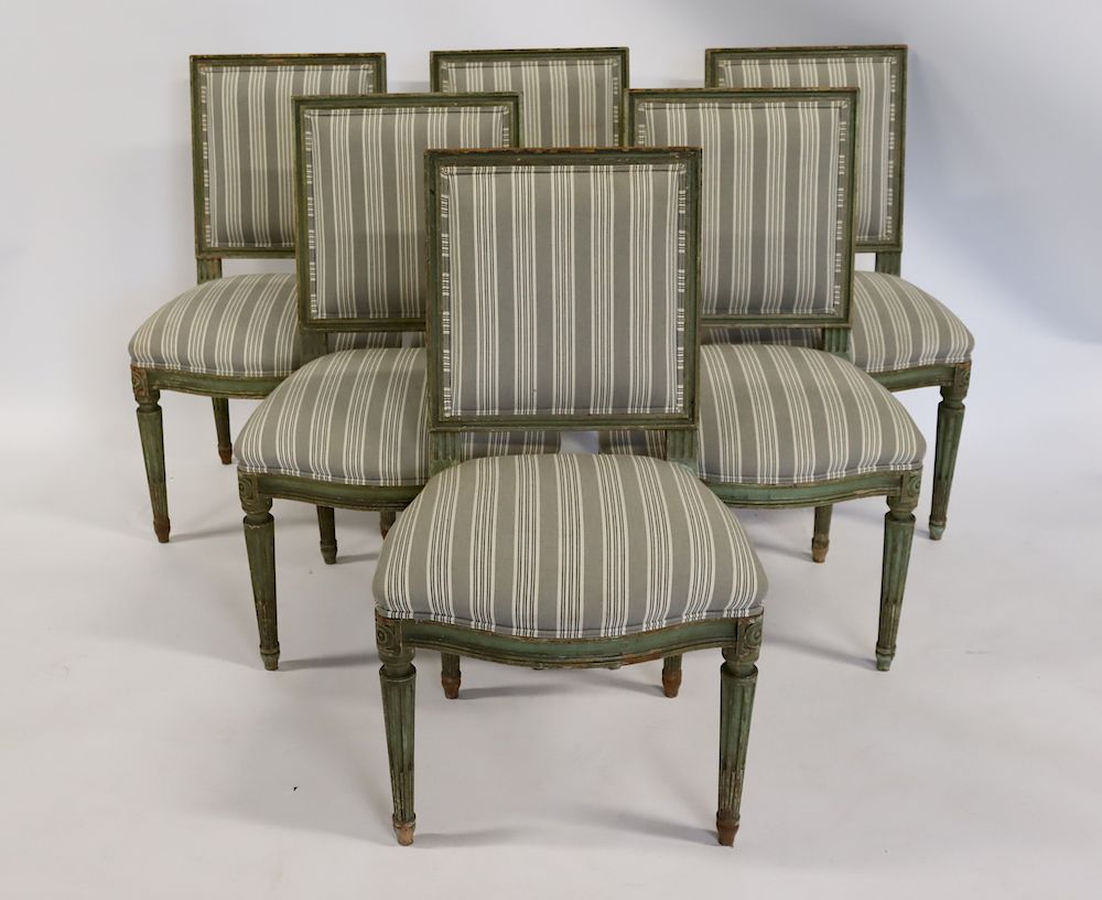 Appraisal: Fine Quality Antique Louis XV Style Chairs Nice lot with