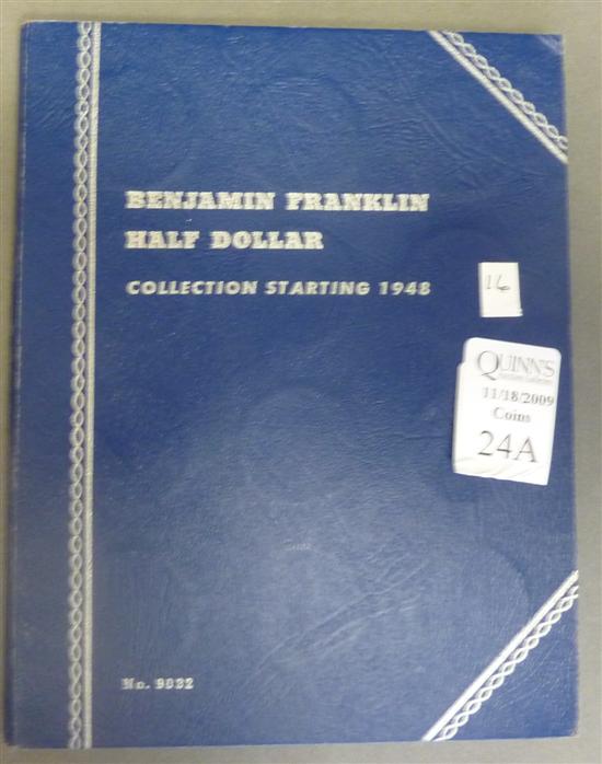 Appraisal: Lot of Franklin half dollars in folder c -