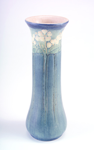 Appraisal: NEWCOMB COLLEGE Transitional bulbous vase carved by May Louise Dunn