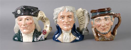 Appraisal: A Group of Three Royal Doulton Large Character Jugs Height