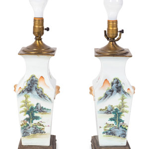 Appraisal: A Pair of Chinese Porcelain Vases TH TH CENTURY now