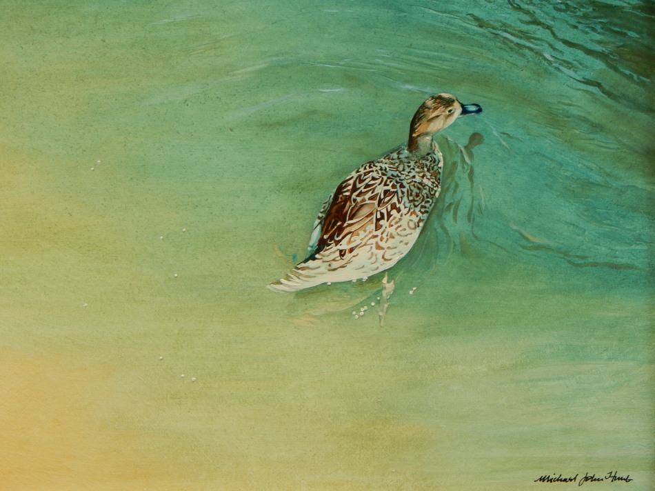 Appraisal: Michael John Hunt The Duck oil on board signed and