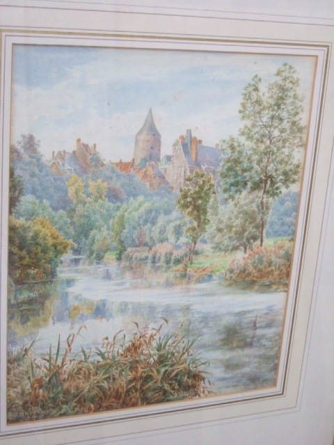 Appraisal: Thomas Matthews Rooke - Chateau Dun watercolour signed inscribed and