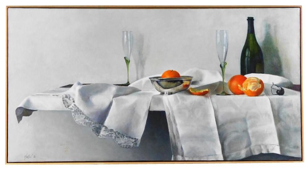 Appraisal: Mark Haltof th st C Still Life oil on linen