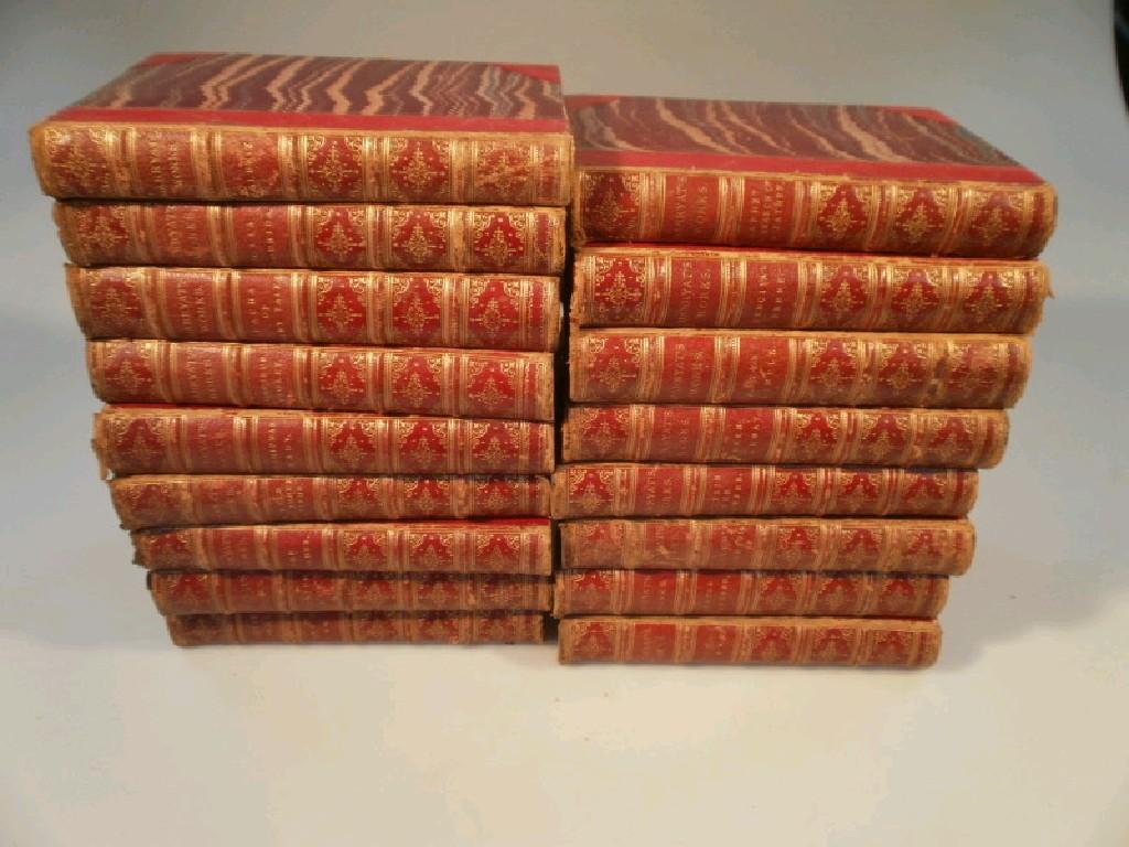 Appraisal: Captain Marryat Seventeen assorted works with tooled leather spines and