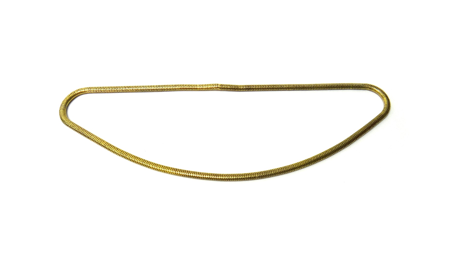 Appraisal: A gold Brazil link collar necklace on an integral snap