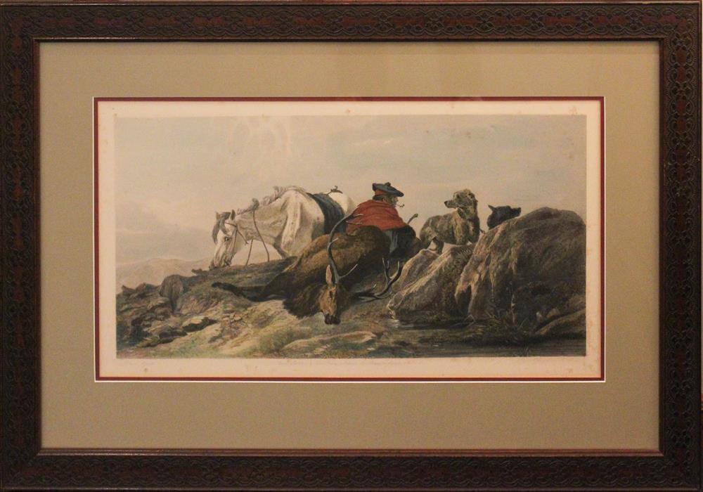 Appraisal: RICHARD ANSDELL BRITISH - THREE HUNTING PRINTS All three prints