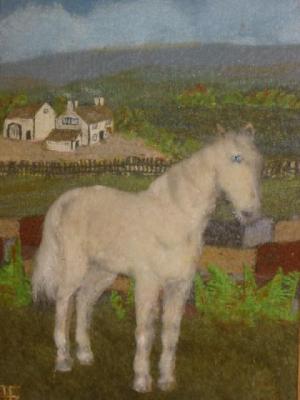 Appraisal: A FABRIC PICTURE by Ada Eastwood depicting the horse Trigger